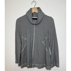 Maeve‎ Anthropologie Tunic Tal Turtleneck XS Stripe Soft Knit Top Nautical Cowl